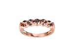 Mocha Cubic Zirconia 18k Rose Gold Over Sterling Silver Ring 1.55ctw