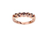 Mocha Cubic Zirconia 18k Rose Gold Over Sterling Silver Ring 1.55ctw