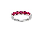 Lab Created Ruby Platinum Over Sterling Silver Ring 1.30ctw