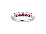 Lab Created Ruby Platinum Over Sterling Silver Ring 1.30ctw