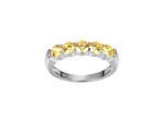 Yellow Cubic Zirconia Platinum Over Sterling Silver Ring 2.00ctw