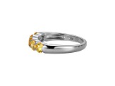 Yellow Cubic Zirconia Platinum Over Sterling Silver Ring 2.00ctw