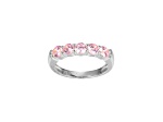 Pink Cubic Zirconia Platinum Over Sterling Silver Ring 2.16ctw