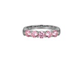 Pink Cubic Zirconia Platinum Over Sterling Silver Ring 2.16ctw