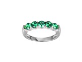 Green Cubic Zirconia Platinum Over Sterling Silver Ring 1.98ctw