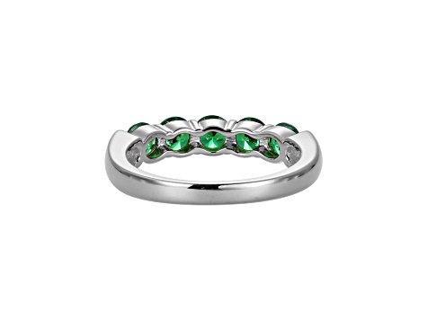 Green Cubic Zirconia Platinum Over Sterling Silver Ring 1.98ctw