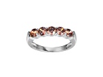 Mocha Cubic Zirconia Platinum Over Sterling Silver Ring 1.55ctw