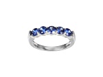 Blue Cubic Zirconia Platinum Over Sterling Silver Ring 1.77ctw