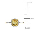 Citrine and Diamond Accent 10K Yellow Gold Engagement Ring 1.29ctw