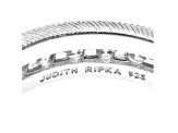 Judith Ripka 4.33ctw Bella Luce Diamond Simulant Rhodium Over Sterling Silver Infinity Band Ring
