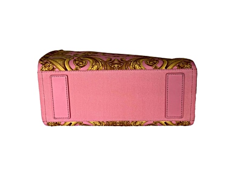 Versace Pastel Pink Signature Print Small Canvas Tote - 193BJA | JTV