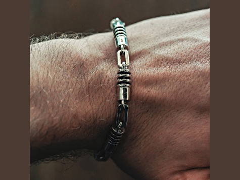 Star Wars™ Fine Jewelry A Jedi's™ Mark Rhodium Over Sterling Silver Mens Bracelet