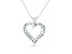 0.40ctw Diamond Heart Pendant with chain in 14k White Gold