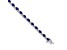 Rhodium Over 14k White Gold Diamond and Sapphire Bracelet