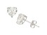 Lab Created White Sapphire Heart Shape 10K White Gold Stud Earrings, 2ctw