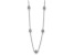 18K White Gold Diamond Circles 18 Inch Necklace