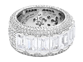 Judith Ripka 13.25ctw Bella Luce® Diamond Simulant Rhodium Over Sterling Silver Reversible Ring