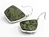 Green Connemara Marble Sterling Silver Floral Earrings
