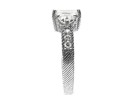 Judith Ripka 5.58ctw Bella Luce Diamond Simulant Rhodium Over Sterling Silver Ring