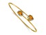 14k Yellow Gold and Rhodium Over 14k Yellow Gold Polished Diamond and Citrine Flexible Bangle