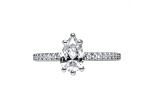 Pear Shape White Lab Grown Diamond Ring 14K White Gold 1.30ctw