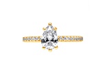 Pear Shape White Lab Grown Diamond Ring 14K Yellow Gold 1.30ctw