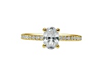 Oval White Lab Grown Diamond Ring 14K Yellow Gold 1.80ctw