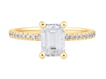 Emerald Cut White Lab Grown Diamond Ring 14K Yellow Gold 2.30ctw