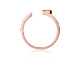 Ruby 14K Rose Gold Over Sterling Silver Marquise Solitaire Open Design Ring, 0.25ct