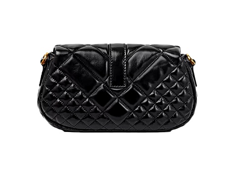 Versace Greca Goddess Black Quilted Leather Mini Bag