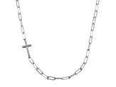 White Cubic Zirconia Rhodium Over Sterling Silver Necklace (0.314 ctw DEW)