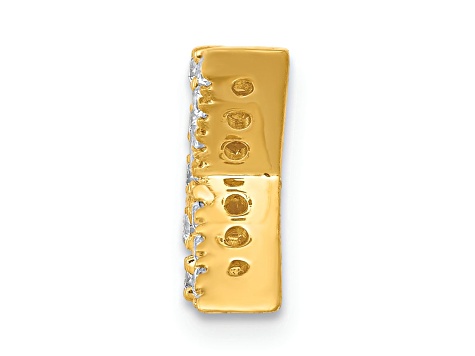 10k Yellow Gold 0.12 cttw Diamond Letter K Initial Charm