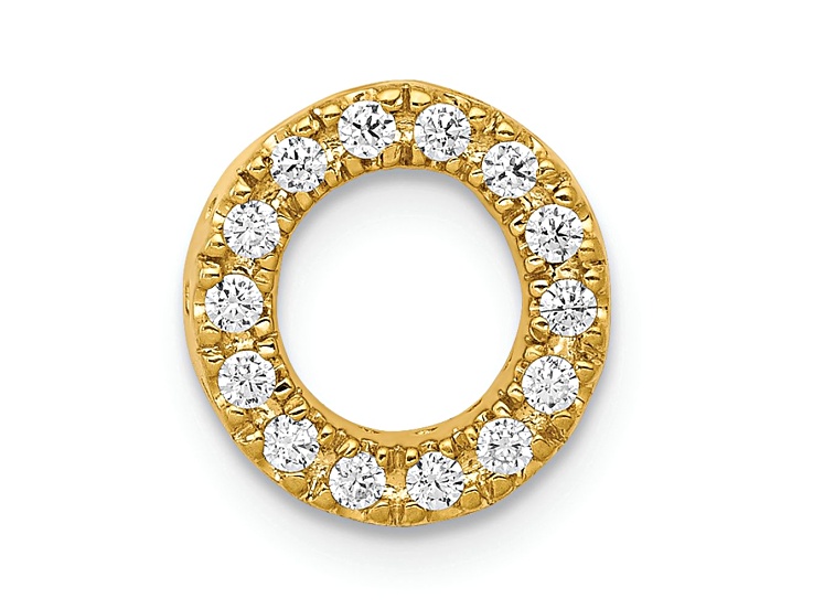 10k Yellow Gold 0.14 cttw Diamond Letter O Initial Charm