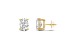 White Cubic Zirconia 14k Yellow Gold Studs With Velvet Gift Box 2.00ctw