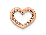 14k Rose Gold Diamond Heart Chain Slide Pendant