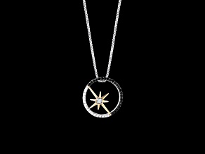 Star Wars™ Fine Jewelry Guardians Of Light Diamond Rhodium Over Silver With 10k Gold Pendant 0.25ctw