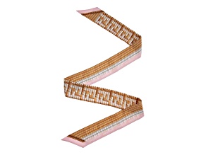 Fendi FF Zucca Scarf Bandeau Wrappy Pink Beige Silk Monogram Logo Print