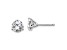 Rhodium Over 14K Gold Certified Lab Grown Diamond 2ct. VS/SI GH+, 3 Prong Stud Earrings