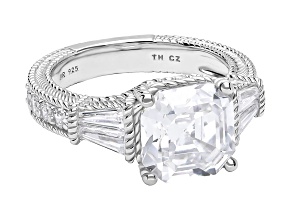 Judith Ripka 7.20ctw Bella Luce® Diamond Simulant Rhodium Over Sterling Silver Ring