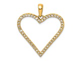 14k Yellow Gold Diamond Heart Pendant