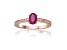 Ruby with Moissanite Accents 14K Rose Gold Over Sterling Silver Ring, 0.95ctw