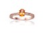 Spessartite Garnet with Moissanite Accents 14K Rose Gold Over Sterling Silver Ring, 0.95ctw