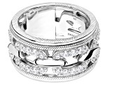 Judith Ripka 1.50ctw Bella Luce® Diamond Simulant Rhodium Over Sterling Silver Linked Band Ring