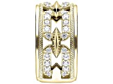 Judith Ripka 1.50ctw Bella Luce® Diamond Simulant 14K Yellow Gold Clad Linked Band Ring