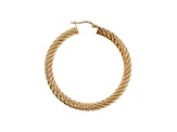 Judith Ripka Verona 14K Yellow Gold Clad 1-3/4" Twisted Hoop Earrings
