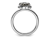 Rhodium Over Sterling Silver Stackable Expressions Marcasite Dog Ring