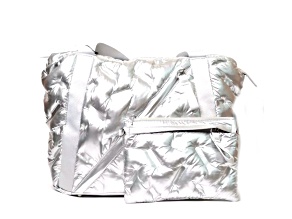 GO Dash Dot 2 Go Easy Tote 2 Handbag in Silver