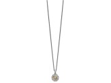 Rhodium Over Sterling Silver with 14K Accent and Diamond 18-inch Necklace