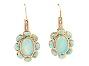 Barse Jewelry Aurora Blue Opal Golden Drop Earrings