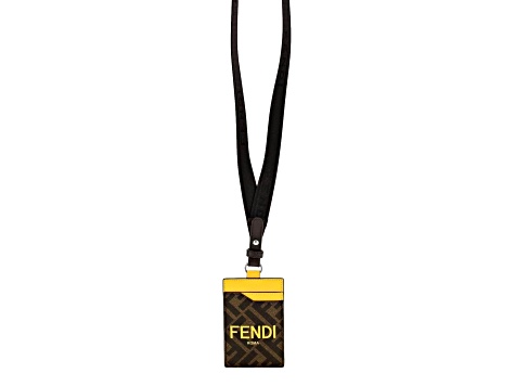 Fendi Zucca Canvas Cardholder Wallet Lanyard - 19BKQA | JTV
